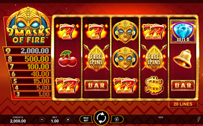 Betway پاکستانی آن لائن کیسینو پر 9 Masks of Fire سلاٹ گیم